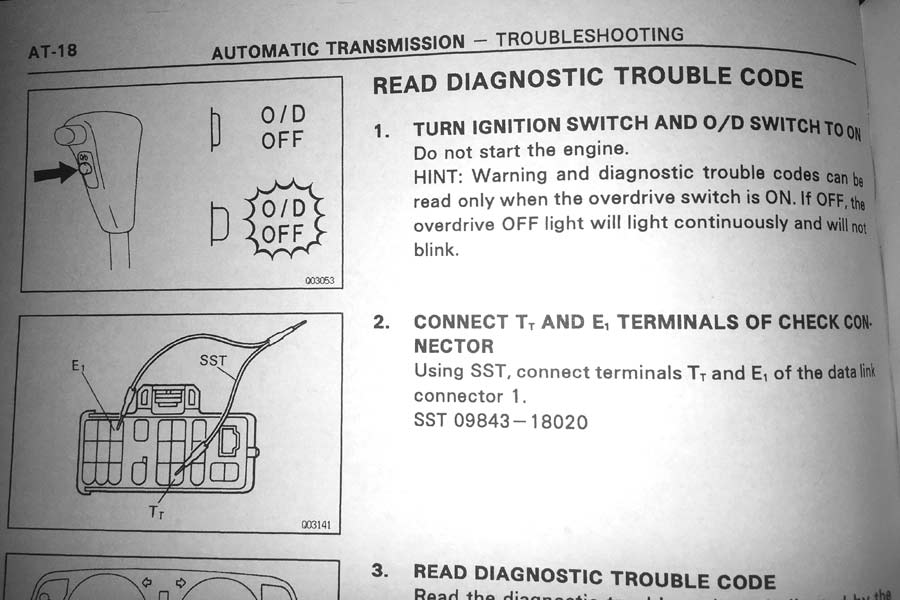 How to Read Transmission Code with Flashing Overdrive Light on Toyota
